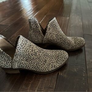 Lucky Brand Animal Print Ankle Booties